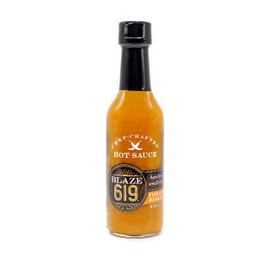 Blaze 619 Pineapple Habanero Hot Sauce - Medium Spicy Handmade All Natural Gluten Free Low Sodium No Sugar Added (5 oz.)