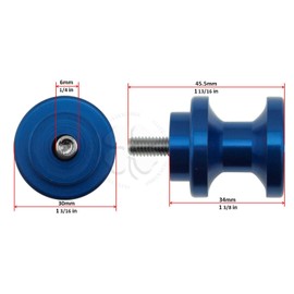 Blue Rhino Swingarm Stand Spools 6mm Slider CNC For Yamaha YZF R6 R1 Mount
