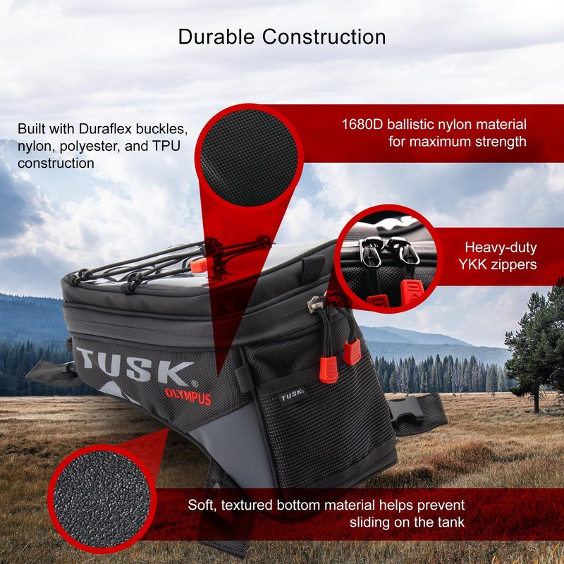 Tusk Olympus Tank Bag Large Black/Tan
