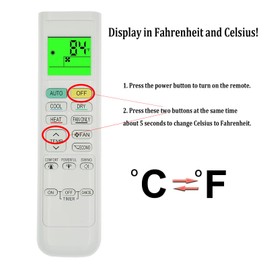 Replacement Remote Control for DAIKIN AC Air Conditioner Mini Split ARC480A6 ARC480A8 ARC480A1 ARC480A7 FTX12NMVJU FTX24NMVJU FTXN09NMVJU FTK18NMVJU FTX18NMVJU FTK12NMVJU FTX15NMVJU Backlight