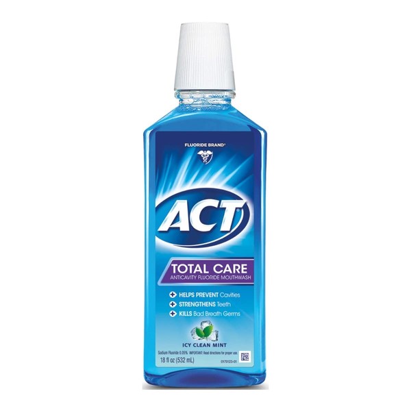 Act Tc Cln Mnt Mthwash Size 18z Act Total Care Icy Clean Mint Mouthwash