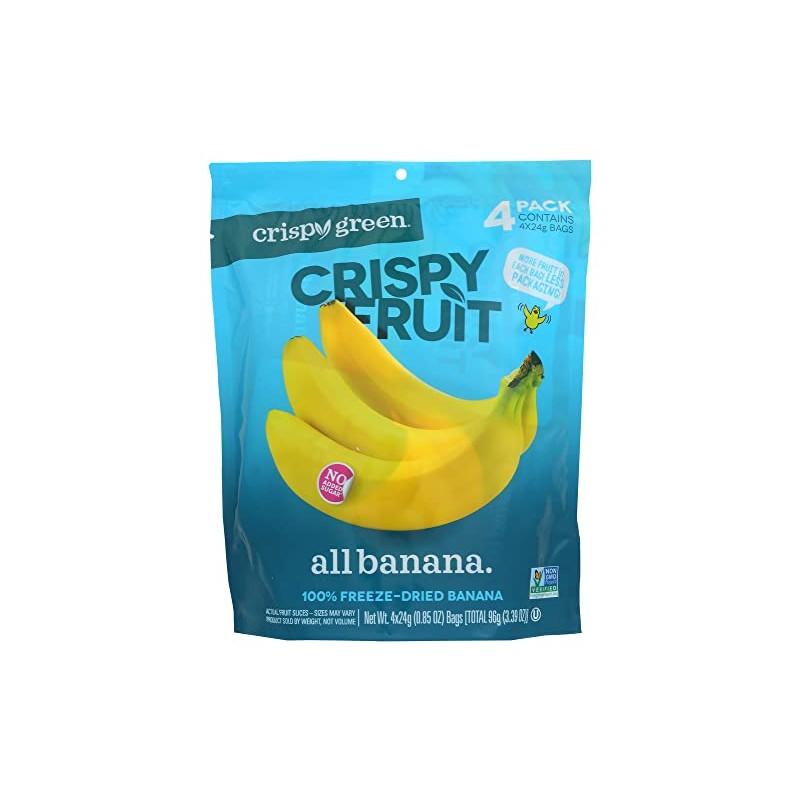 CRISPY GREEN Freeze Dried Banana, 3.39 OZ
