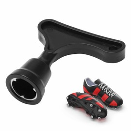 Universal Rugby Stud Key - Replace & Adjust Football Boot Studs, Golf Spikes, Soccer Shoes with Rugby Stud Key Tool - Black