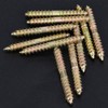 Hyuduo 10pcs Dowel Screw Iron Double Ended Screw Zinc Plating