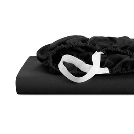 Empyrean Bedding Bed Sheets for King Sheets - 14"-16" King Fitted Sheets - Deep Pocket Fitted Sheet King Size - Microfiber King Size Fitted Sheet Only - Super-Soft Fitted Sheet King - Black