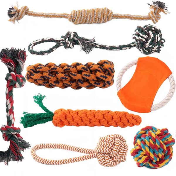 Speedy Panther 8 Pack Durable Dog Rope Toys Set -