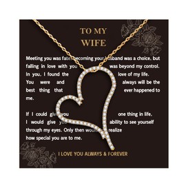 Open Heart Necklace, Dainty Gold Plated Pendant Gift for Her