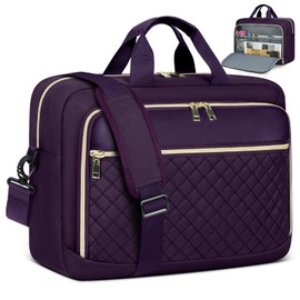 NEWHEY Laptop Bag 17.3 Inch for Women Laptop Briefcase Computer Bag Laptop Bag Business Notebook Bag Waterproof Shoulder Bag for Business, dark purple