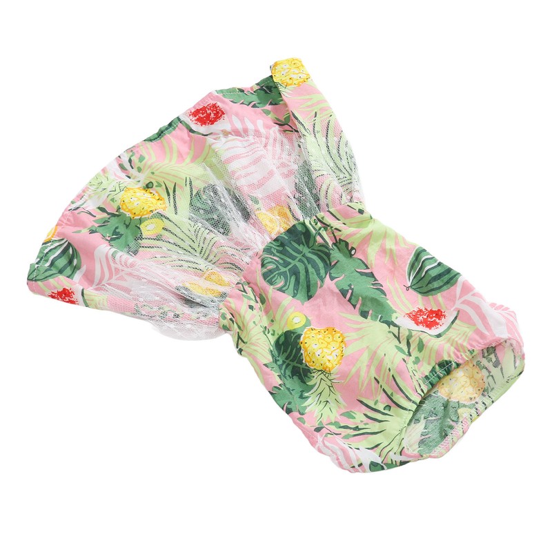 Dog Dress Romantic Classic Leaf Pattern Soft Comfortable Doggie Princess