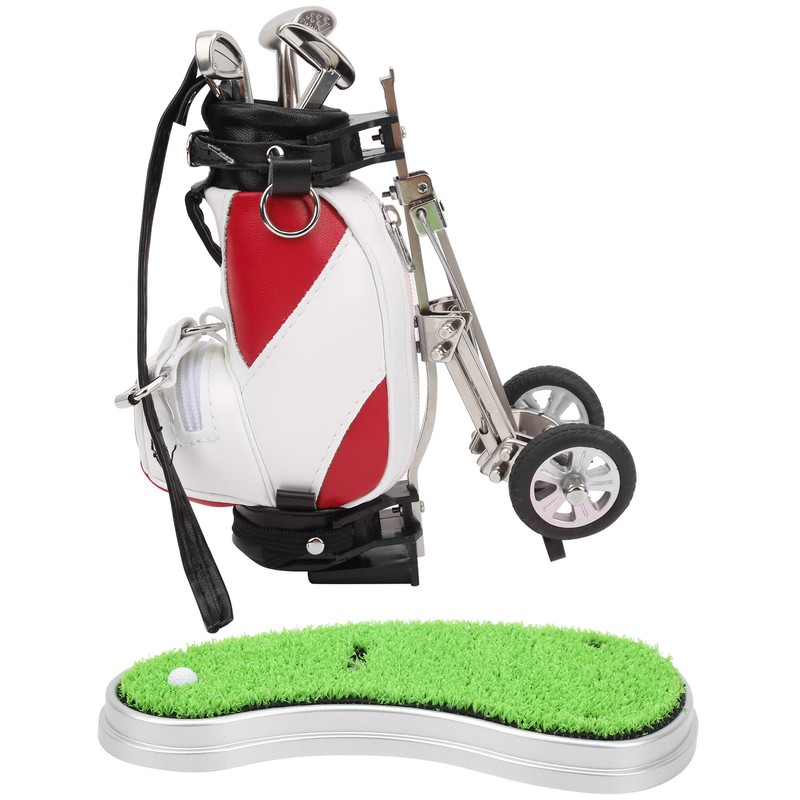 Desktop Golf Pen Set 3 Ballpoint Pens and Mini Bag