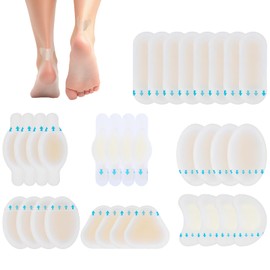 simarro 32 Pieces Blister Bandages, Foot Blister Bandages, Hydrocolloid Bandage Foot Blisters Bandage, Waterproof Sealed Gel Blister Pads Variety Pack for Protective Toe, Heel Blisters Prevention
