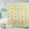 Funnytree Sweet Flower Shower Curtain, Yellow Bathroom Decor, Waterproof Fabric
