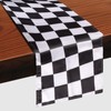 Black and White Table Runner, Checkered Pattern Table Runners, 30