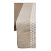 Saro Lifestyle Lace Daisy Table Runner, Natural, 16" x 72"