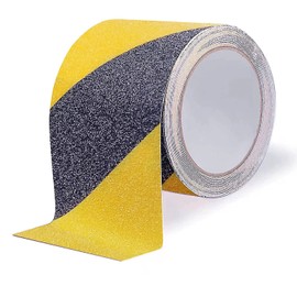 Qingluan Non Slip Tape, 4 inch x 60 feet, Non Skid Safety Tape for Steps Outdoor Waterproof, Heavy Duty Grip Tape for Concrete Floors, Yellow