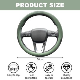 GmeDhc Steering Wheel Cover, Car Steering Wheel Cover, Universal Steering Wheel Cover, 37-39 cm, Non-Slip Breathable Steering Wheel Cover for Car Accessories, Steering Wheel Cover