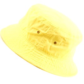 E-Flag Mens 100% Cotton Fishing Hunting Summer Bucket Cap Hat (S/M, Yellow)