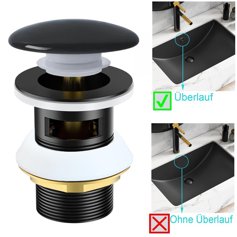Pop Up Valve Drain Valve Made of Brass, Drain Fitting