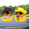 CoFuBcad Car Rubber Duck, Yellow Duck Dashboard Decoration with Cowboy