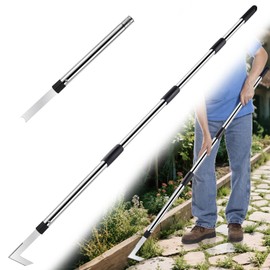 LAWFYMORI 2 Crack Weeder Tool Set, 59" Long Handle Crevice Weeding Tool for Gardening Weed Remover, Manual Crack Weeder Puller, Durable Weeding Tool for Patio Sidewalk Driveway Cracks