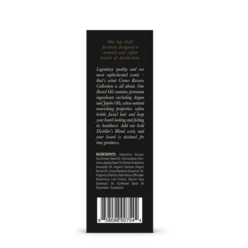 Cremo Beard Oil, Distiller's Blend (Reserve Collection), 1 fl oz