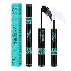 AMZGIRL LASH Lash Bond y Seal, Pegamento de Pestañas para Extensiones de Pestañas, Pestañas Clusters Lash Bond y Seal Impermeable 10Ml,2 En 1 Pestañas Bond y Seal Larga Duración, Bond y Seal Extension