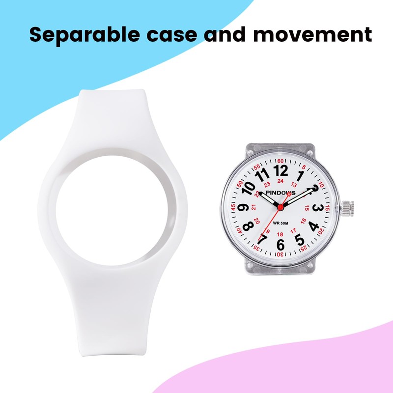PINDOWS Women's Watch, Perfect for Medical Workers Students Sport Analog
