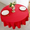 DWCN Red Round Tablecloth Wipe Clean Tablecloth Outdoor Table Cloth
