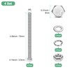 M METERXITY 4-Pack Hex Head Screw Bolt with Nuts Flat