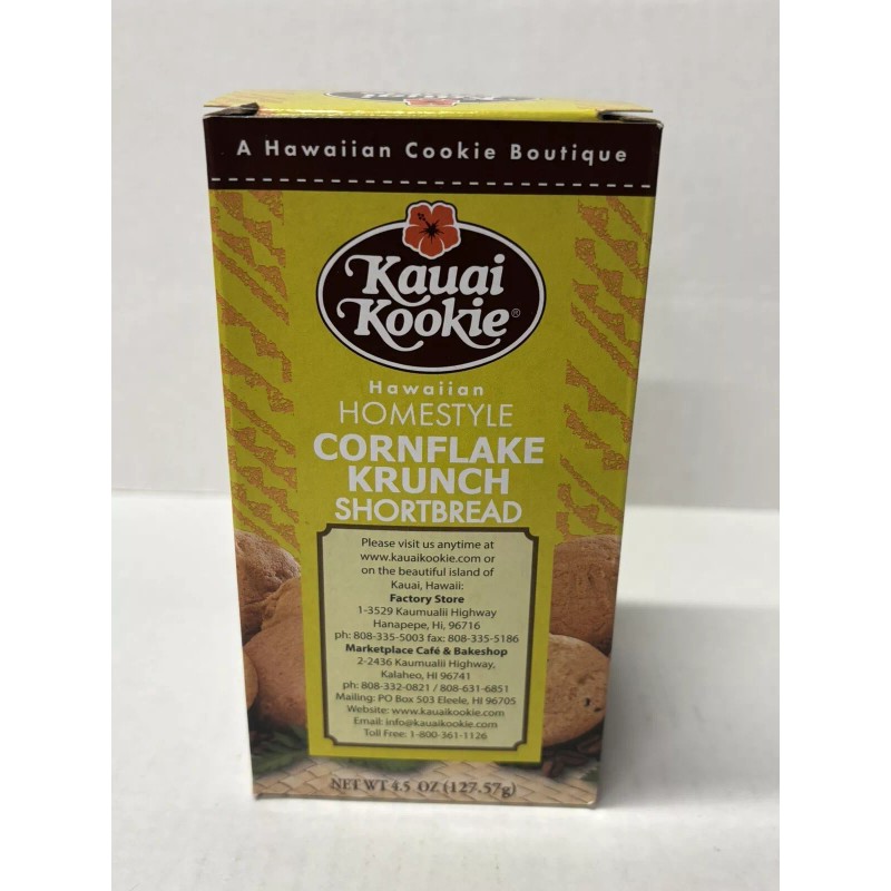 Kaui Kookie Kauai Kookie Homestyle Cornflake Krunch Shortbread 4.5oz Box