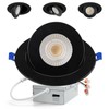 Adetu - 6 Inch 5CCT Black LED Gimbal, 360°+90°Adjustable Directional