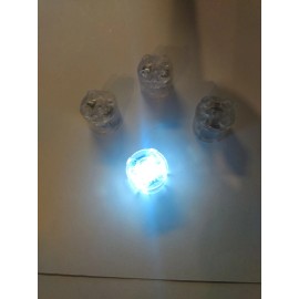 NEW Clear LED ROUND 2X2 BRICK #3941 — 4 PIECES — Custom & Compatible