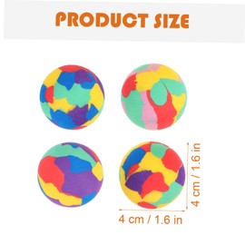 FRCOLOR 50Pcs Eva Bouncy Balls for Colorful Jumping Balls Lightweight Portable Fun for and Party Favors Enhances Cognitive Skills and Leisure Activities