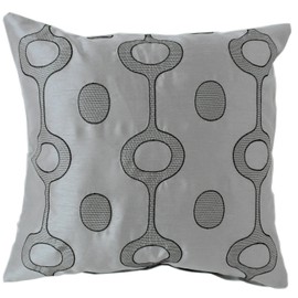 Merry Night MNS641297-05 "Marse" Cushion Cover, 17.7 x 17.7 inches (45 x 45 cm), Gray