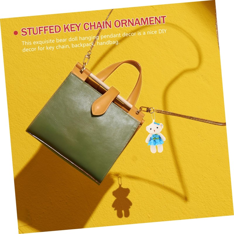 KOMBIUDA Suspending Tiny Bears Keychain Mini Bear Decor 5pcs Decorative