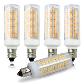 ZSSXOLED [Pack of 5] E11 LED Bulb 7W Dimmable E11 Mini Candelabra Base 75W Halogen Equivalent, T3/T4 JD E11 LED Light Bulb for Chandelier Cabinet Ceiling Fan Decorative Lighting White 6000K
