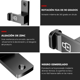 TIKAM Pestillos Para Puertas, Pestillos de Puerta de Angulo Recto de 90 Grados, Cerradura de Puerta Corredera, Luminoso, Pestillo De Seguridad para Puerta, Para Sala, Baño, Exterior