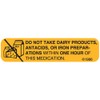 Pharmex 4-X "NO Dairy Products" Permanent Paper Label, 1 9/16"