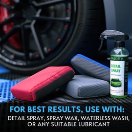 Ragnify Clay Scrubber Double Sided for Fast and Effective Removal of Dirt from Paint, Ideal for Car Detailing Paint Prep and Glass Surfaces Reusable and Durable 2 Pack (Grey)