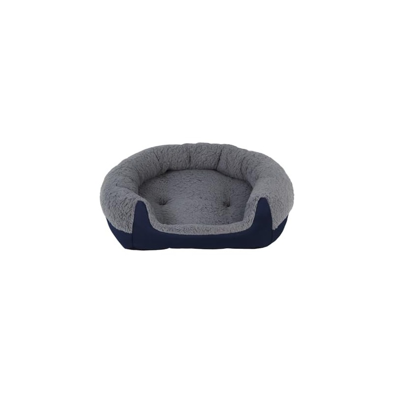 Cama para Perro con Forro acolchonado (Small, Azul)