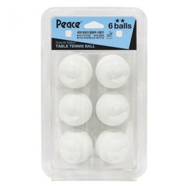 Peace Table Tennis Ball White 2-Star 6 Count