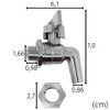 Bielmeier Stainless Steel Tap for Preserving Cookers, 3/8-Inch