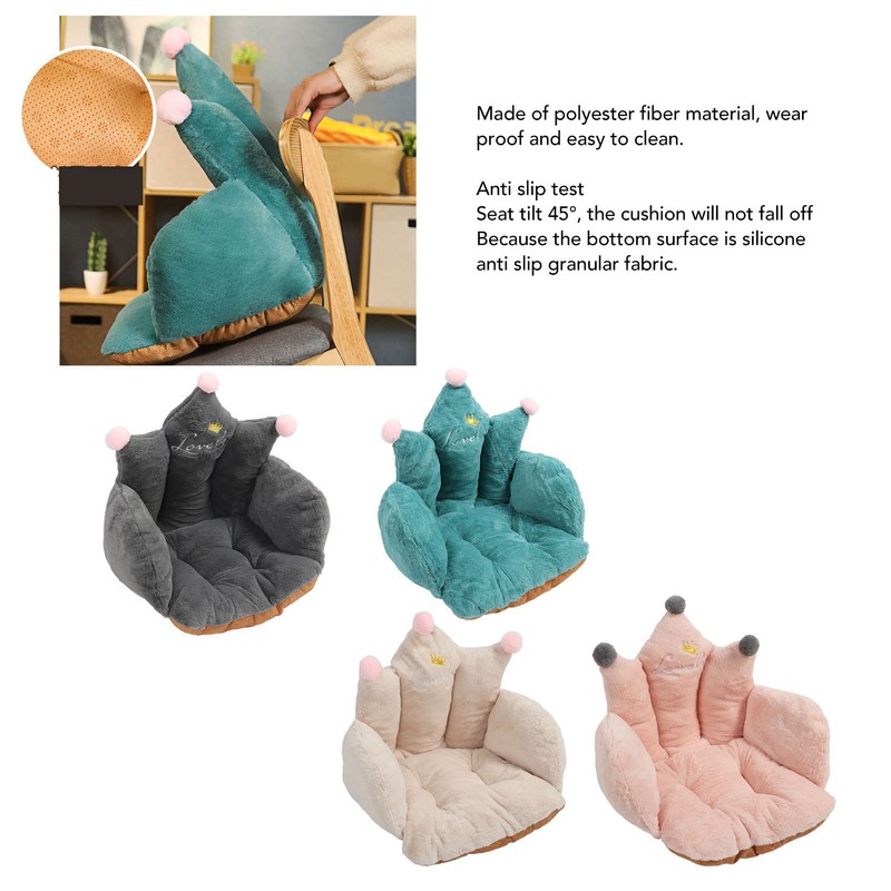 Office Chair Cushion Semi Enclosed Crown Shape Polyester Fiber Seat