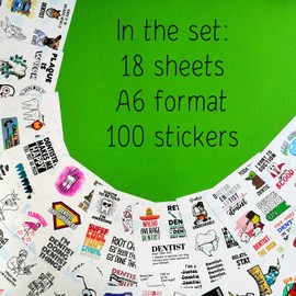 100 Pcs Funny Dentist Stickers, Dentist Gifts for Women and Men, Dentist Decorations, Dentist Party Decor, Dentist Mug, Dentist Poster