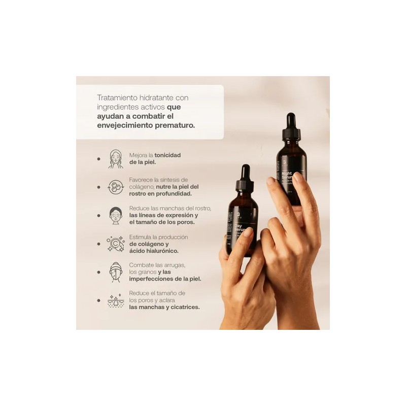 Kit Serum Día Y Noche 60ml 96% Ingredientes Naturales B