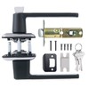 BAOLONG Square Modern Door Handle and Lockset with Same Key,