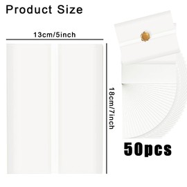 50 Pack White Vellum Jackets Pre Folded Envelopes 5 x 7 Inch for Invitations, Bridal Shower, Wedding