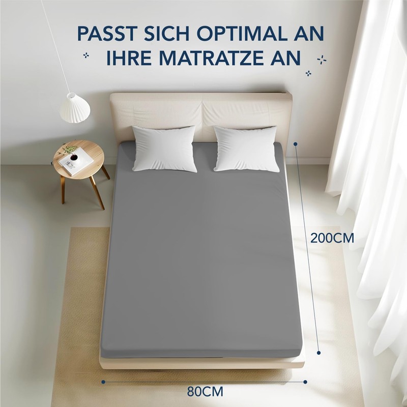 Dreamzie - Fitted Sheet 80 x 200 cm Pack of