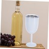 Zerodeko Stainless Steel Wine Tumblers Double Walled Insulated Goblets for