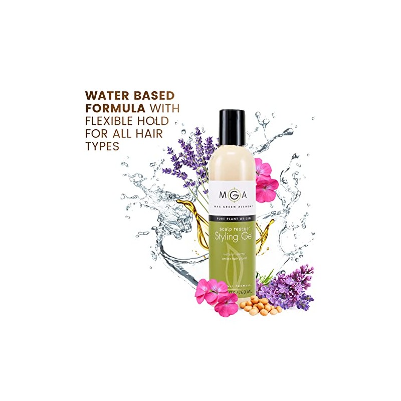 Max Green Alchemy Scalp Rescue Styling Gel, 8.2 Fluid Ounce